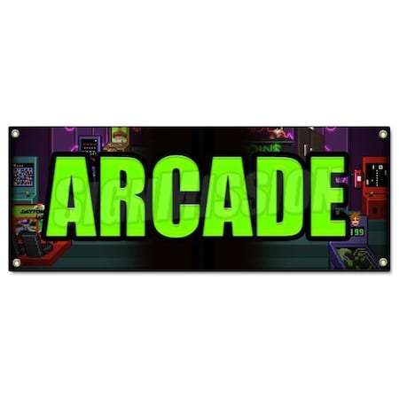 Signmission ARCADE BANNER SIGN video pinball skeeball bowling games shooting play B-Arcade